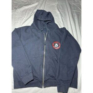 Vintage Disney Mickey Mouse Club Zip Up Hooded Jacket Youth Size Large  Blue